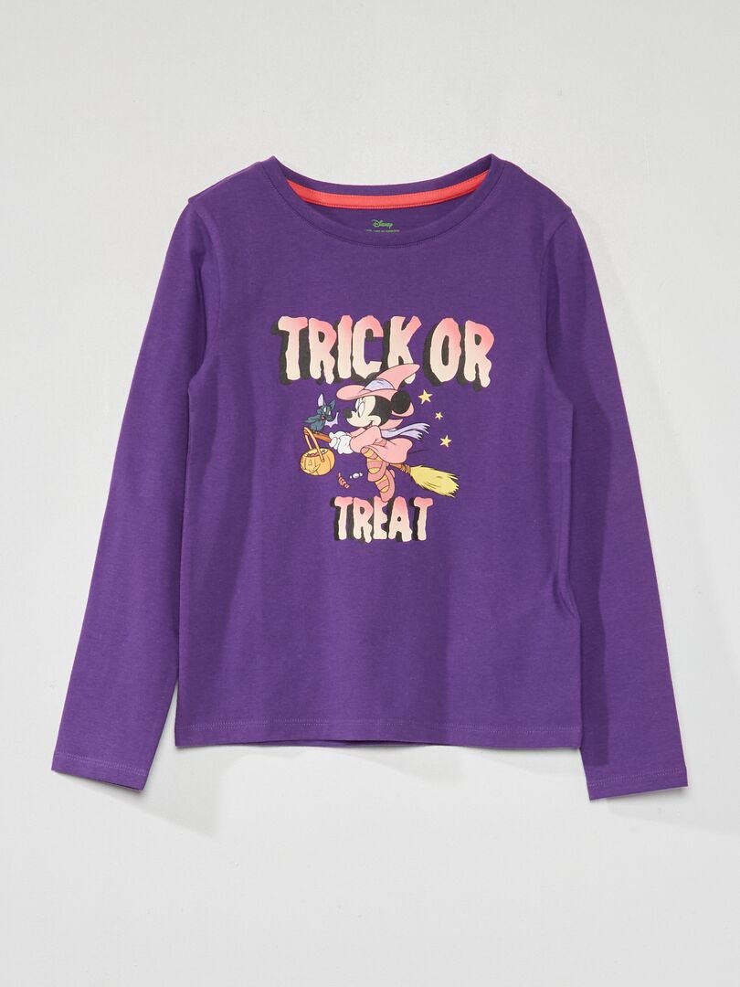 Koszulka z okrągłym dekoltem Disney – Halloween – fioletowa