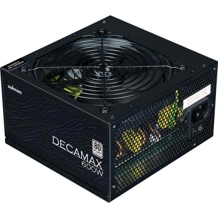 ZALMAN DecaMax 600W PC-voeding - 80+ - Niet-modulair - 120mm ventilator - Zwart