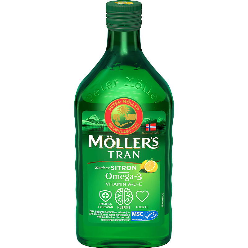 Aceite de hígado de bacalao Möller's 500 ml Limón