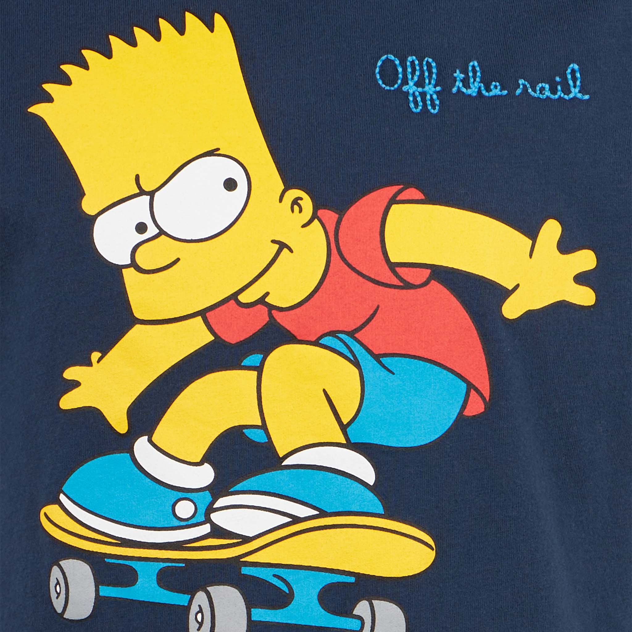 T-shirt da bambino in cotone pesante con stampa Bart skate | EDIZIONE