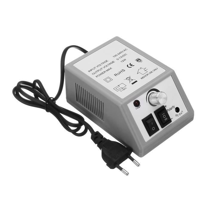 TEMPSA Nail Drill - 20,000 RPM - Professional Electric Manicure and Pedicure Drill - EU Plug 220V Grey