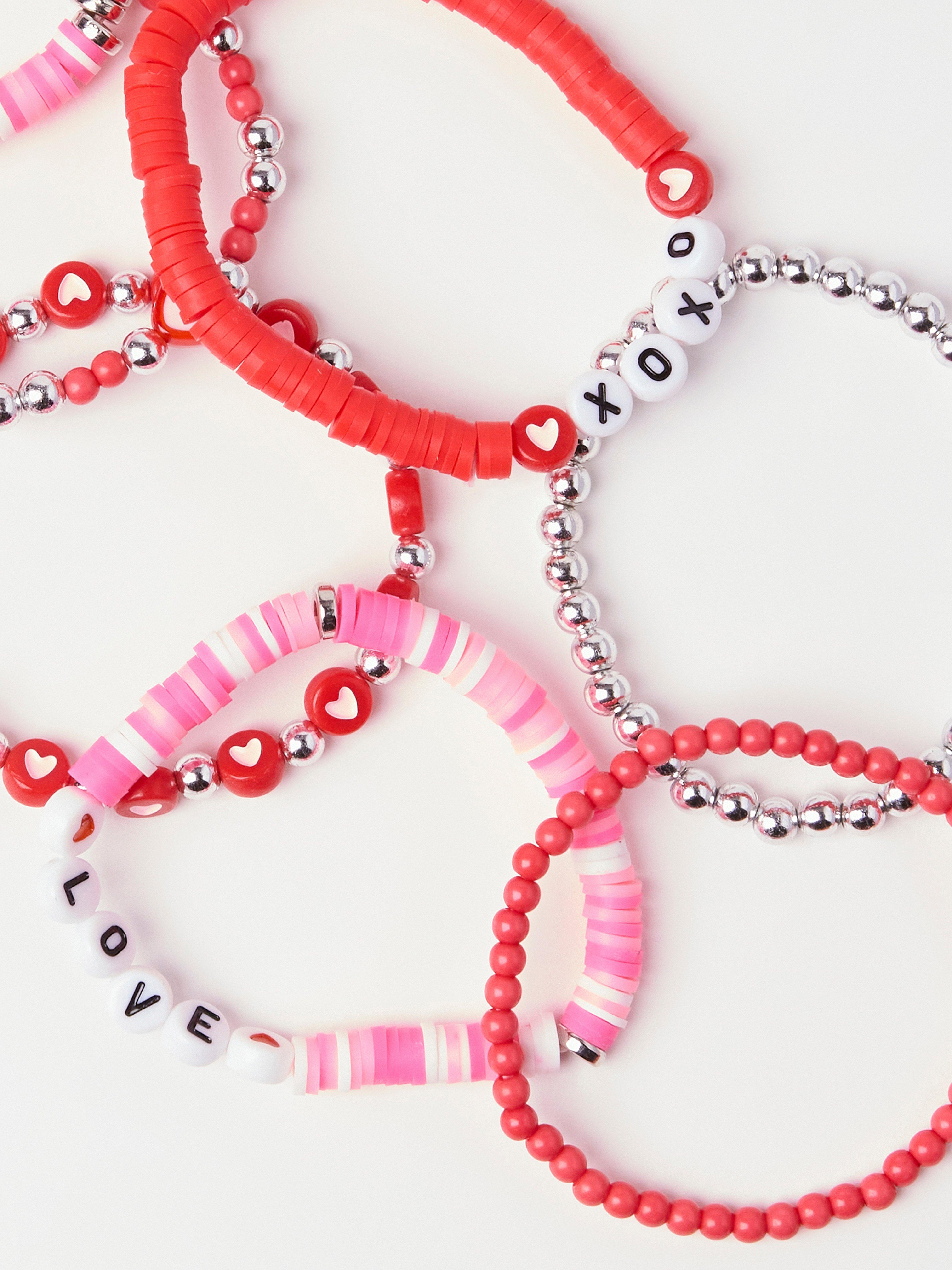 7-pakning armbånd Rosa