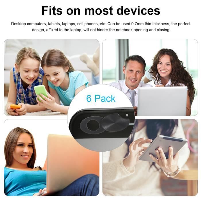 6x Webcam Cover Web Camera Privacy Blocking Computer Phone Ultra DC837