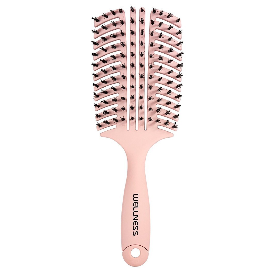 Wellness Flach- und Paddelbürste Premium Haarbürste Rosa - 1 Stück