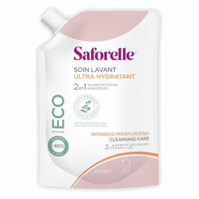 Saforelle Intimate Cleansing Hydratačný gél Eco Náhradná náplň 400 ml 400 ml