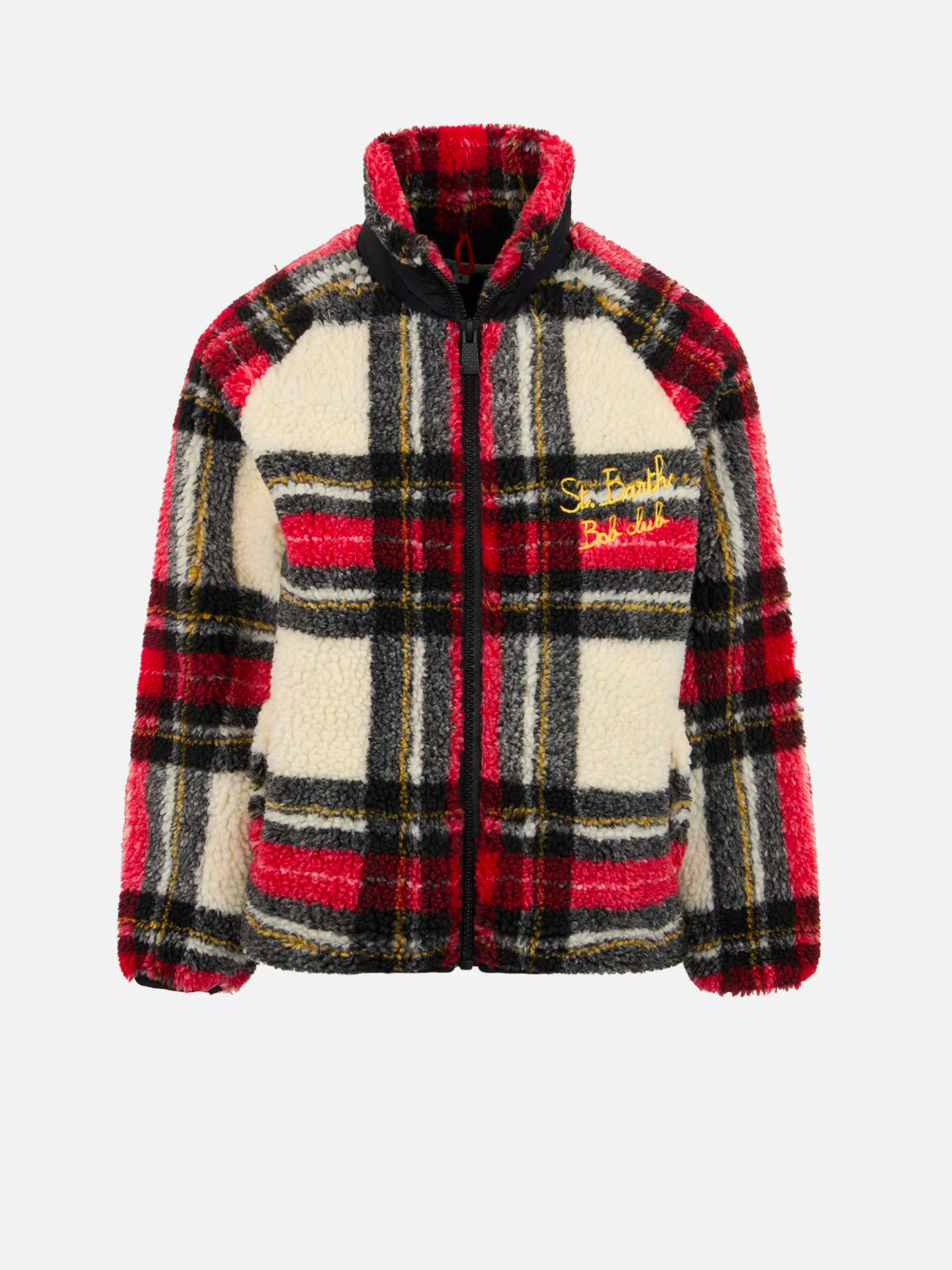 Babyrokje van sherpa met tartanprint