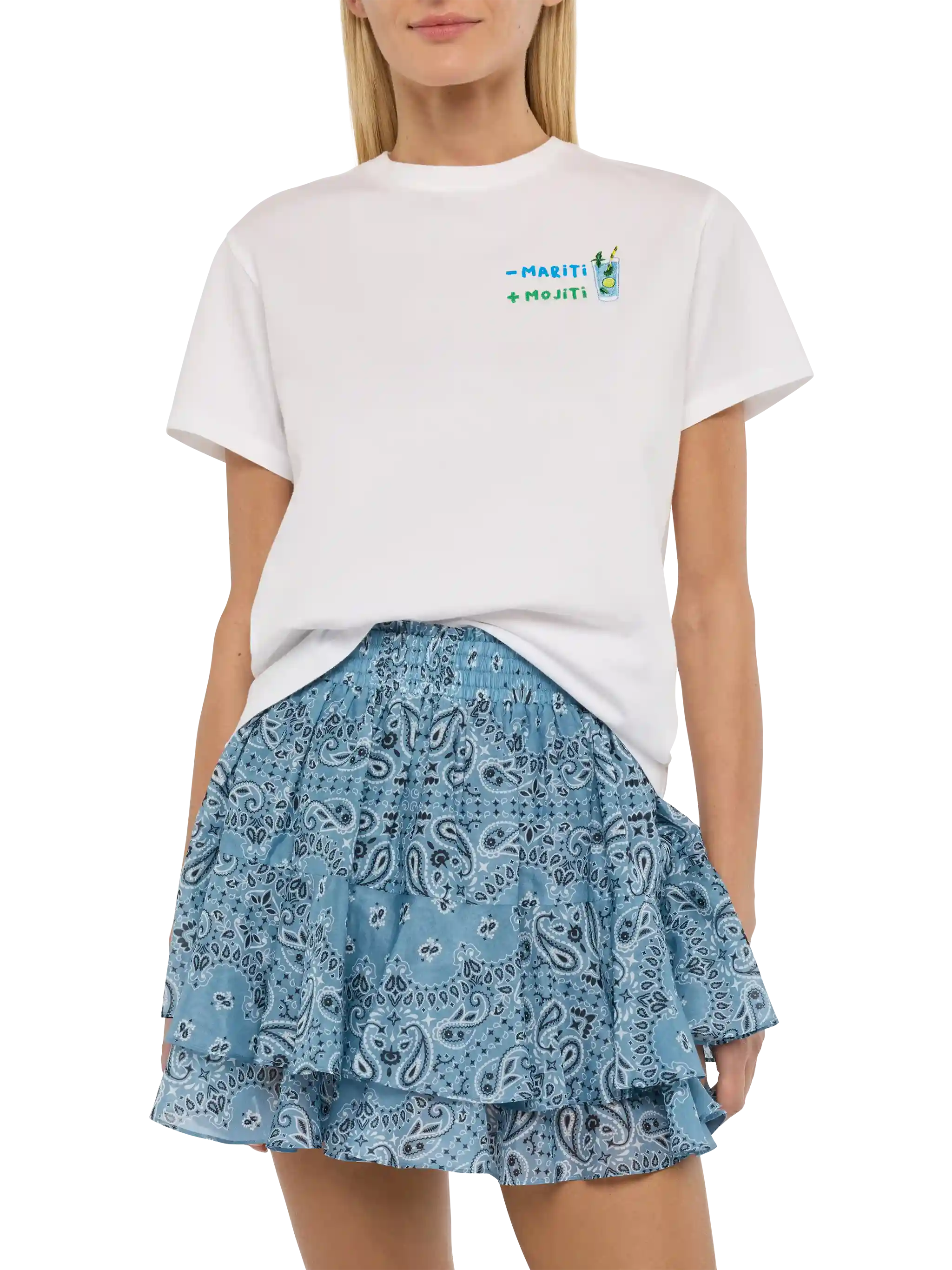 Emilie katoenen T-shirt met borduurwerk - Mariti + Mojiti