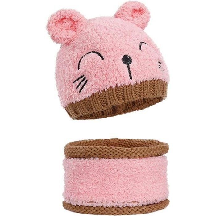 ROCK Children's Winter Baby Hat and Scarf Set, Knitted Beanie Hat for 1-3 Year Old Boys and Girls