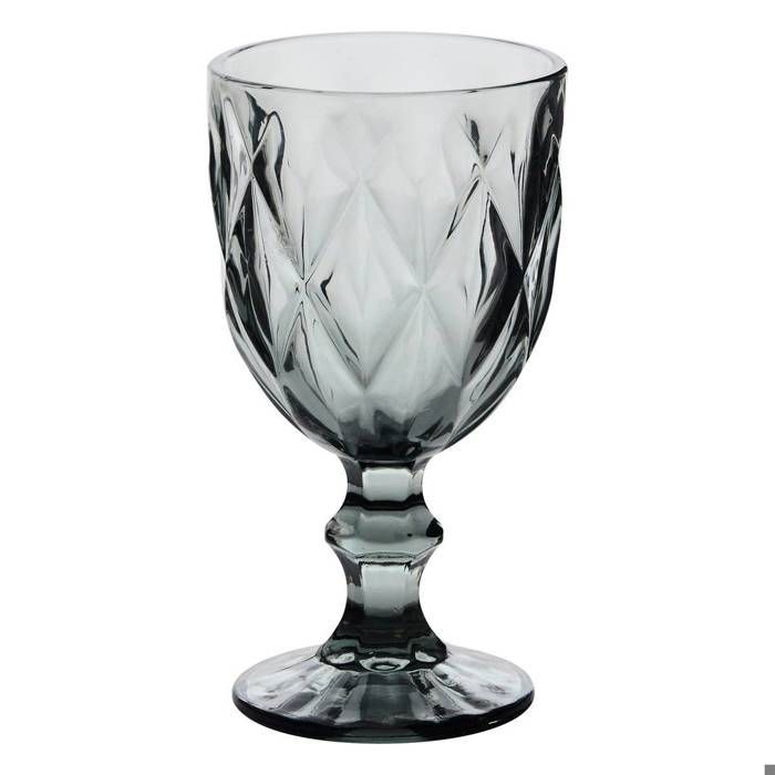 Juego de 6 copas de vino Lea grises, 8 cm de diámetro x 15,2 cm de alto - Atmosphere Interior Designer