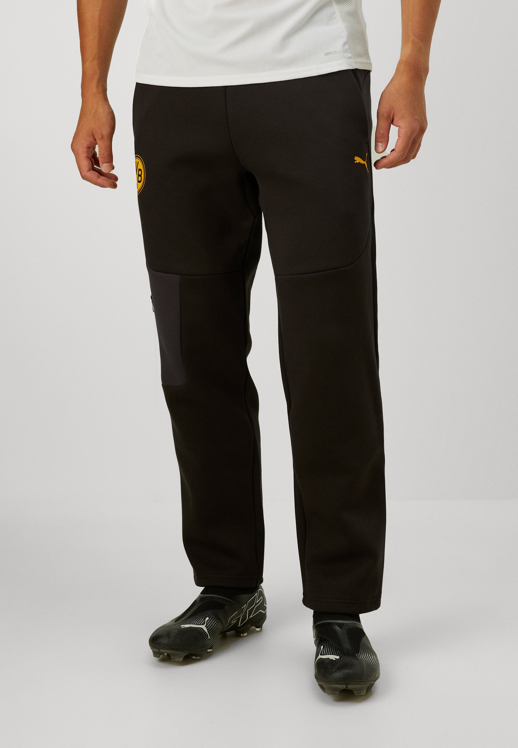 Puma BVB SWEATPANTS - Klubové oblečení - black/yellow sizzle