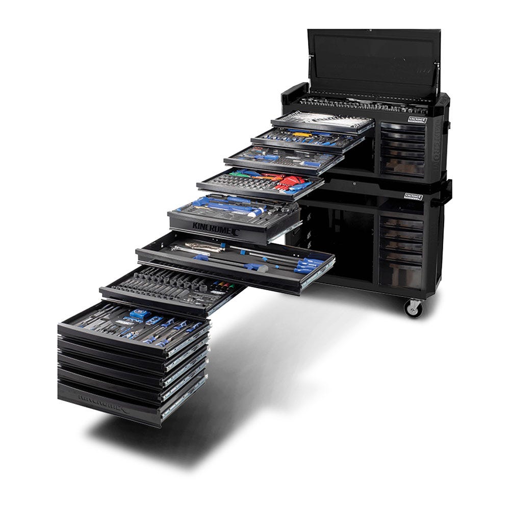 Conjunto de ferramentas para contorno de gaveta larga KINCROME TFL de 551 peças, preto P1810MB