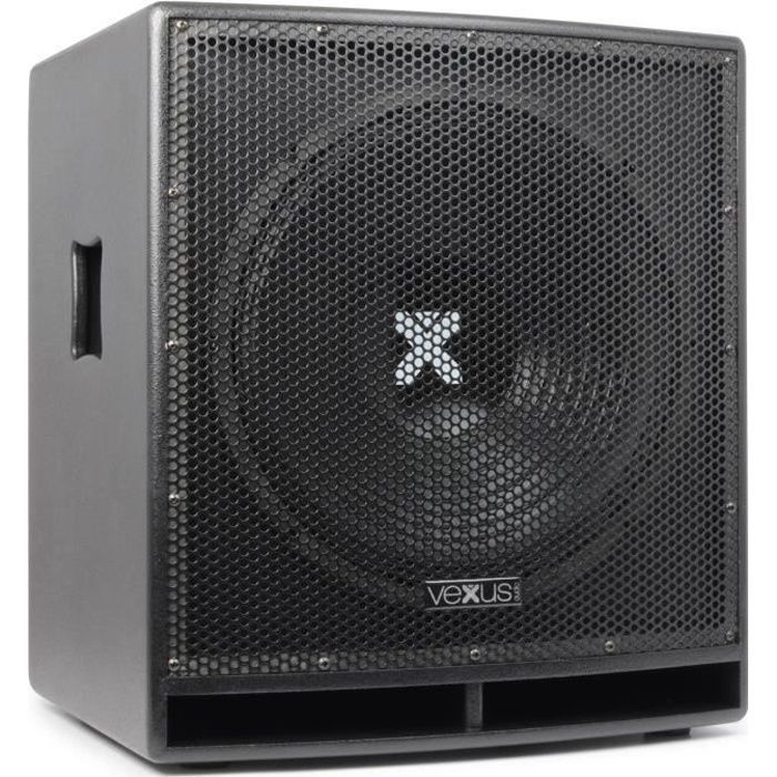 Caisson de basse actif Vonyx SWP15 PRO - 800W, phase réglable, table de mixage intégrée