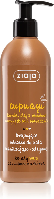 Leite corporal bronzeador hidratante e nutritivo Ziaja Cupuacu