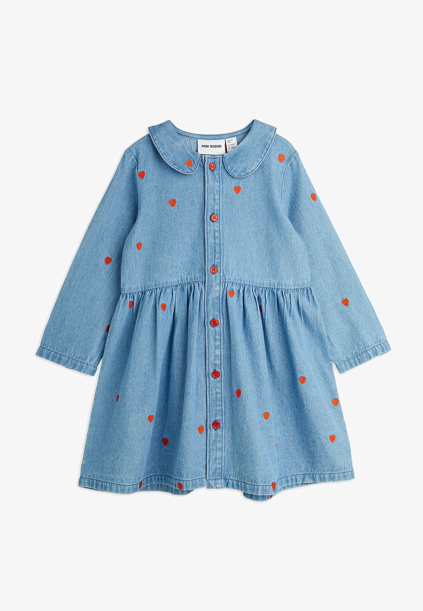 Džínové šaty Mini Rodini s potiskem - blue