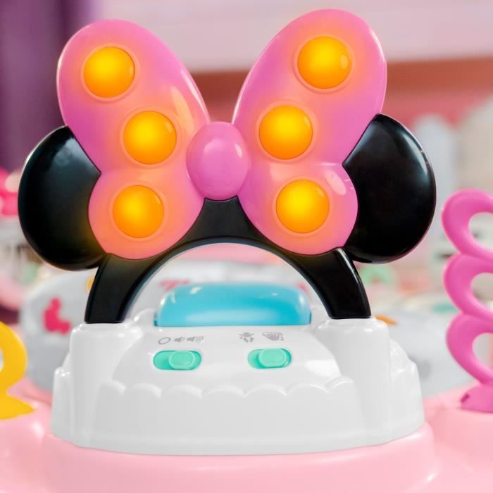 DISNEY BABY - MINNIE - Multi-toy baby activity center, convertible bouncy seat, 360° swivel, baby gift