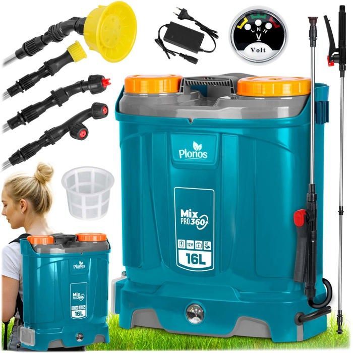 Battery-powered sprayer with mixer - Plonos - 16 L - 12 V 8 Ah battery - 9 h operating time