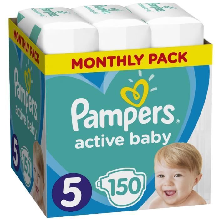 PAMPERS Baby-dry diapers - Size 5 - 150 diapers - 1 month