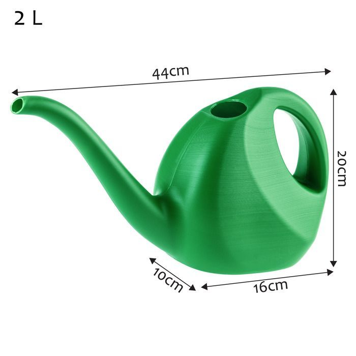 KADAX Petit Arrosoir 2L, Arrosoir de Jardin en Plastique, Arroseur à Fleur avec Long Bec pour Intérieur et Extérieur, Maison (Vert)