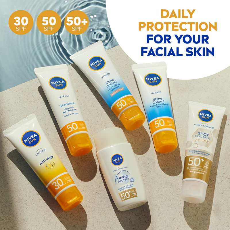 NIVEA SUN Sensitive beschermende gezichtscrème voor de gevoelige huid