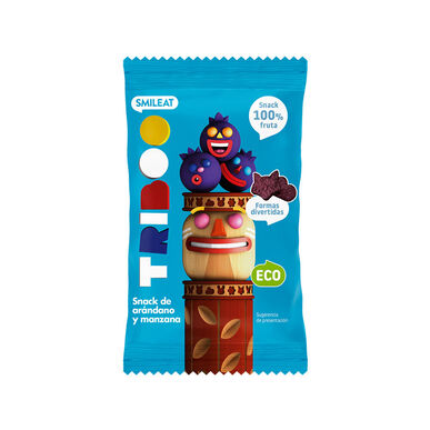 Smileat Triboo organski grickalica od jabuke i borovnice, 100% voće, 25 g