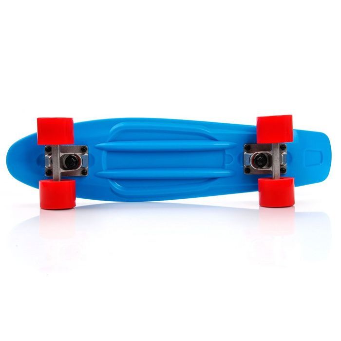 METEOR Kids Skateboard - Retro Deck - Non-slip - Blue/Red