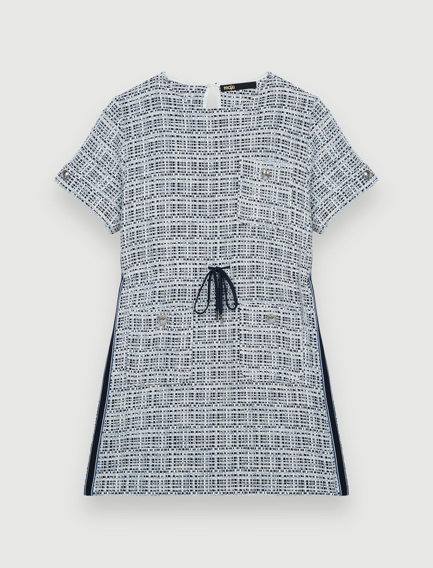 Rochie din tweed - Albastră