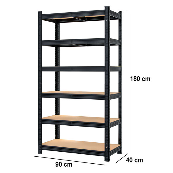 Robust hylle premium, 6 hyller, sett med 2