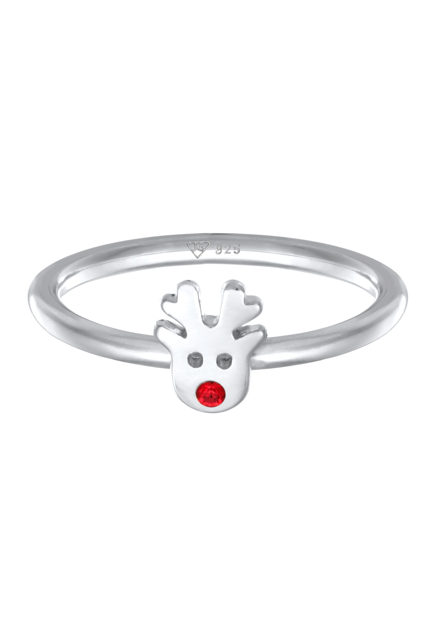 Elli Femmes Pile renne de Noël avec Cristal en Argent Sterling 925