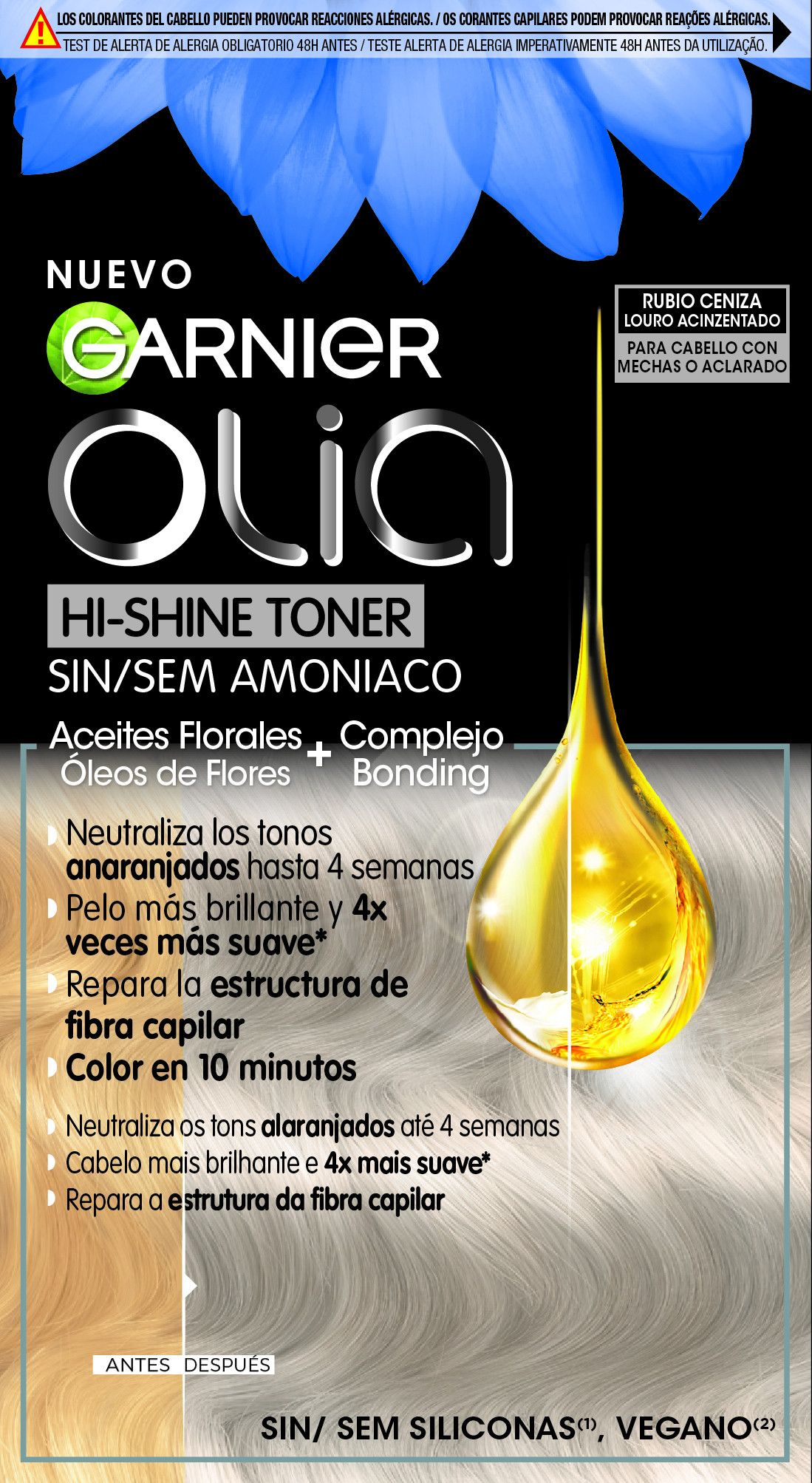 Olia Hi-Shine tonik za beljene ali posvetljene lase Barvne kopeli