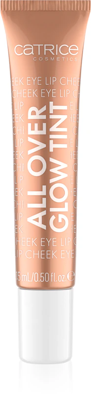 Catrice All Over Glow Tint é um cosmético multifuncional para maquiagem dos olhos, lábios e rosto.