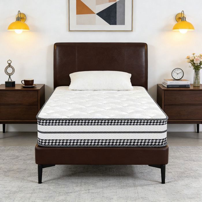 Colchón de 90x200 cm, Luxury HR + látex azul, 30 cm de grosor, ergonómico, reversible, hipoalergénico, Oeko-Tex, espuma viscoelástica.