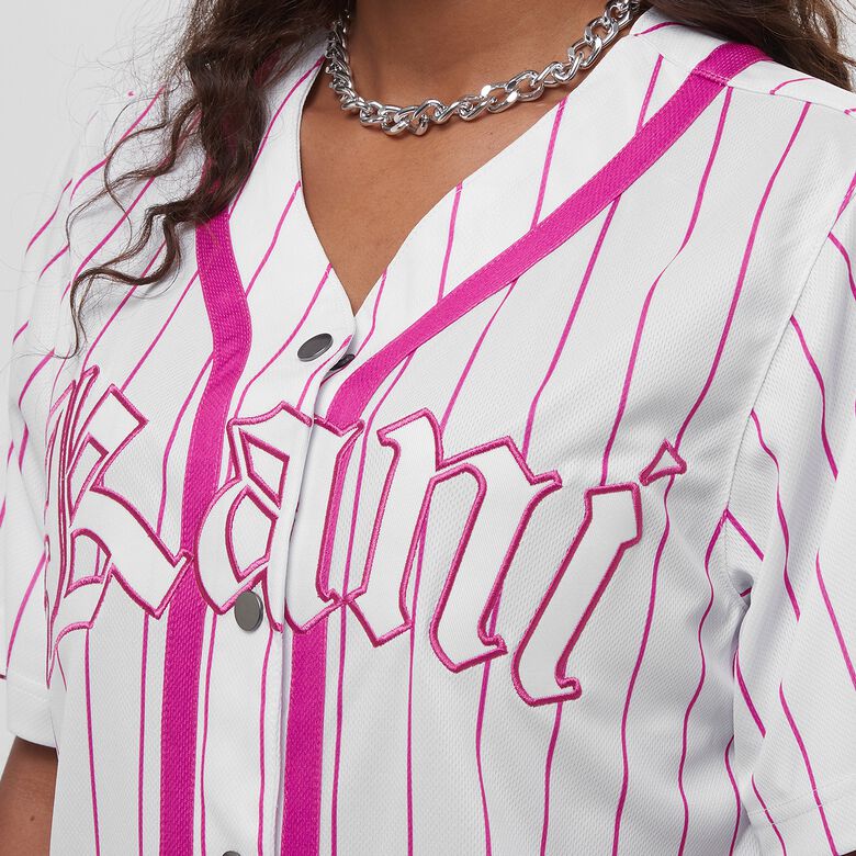 Maglietta da baseball Old English con firma in tessuto
