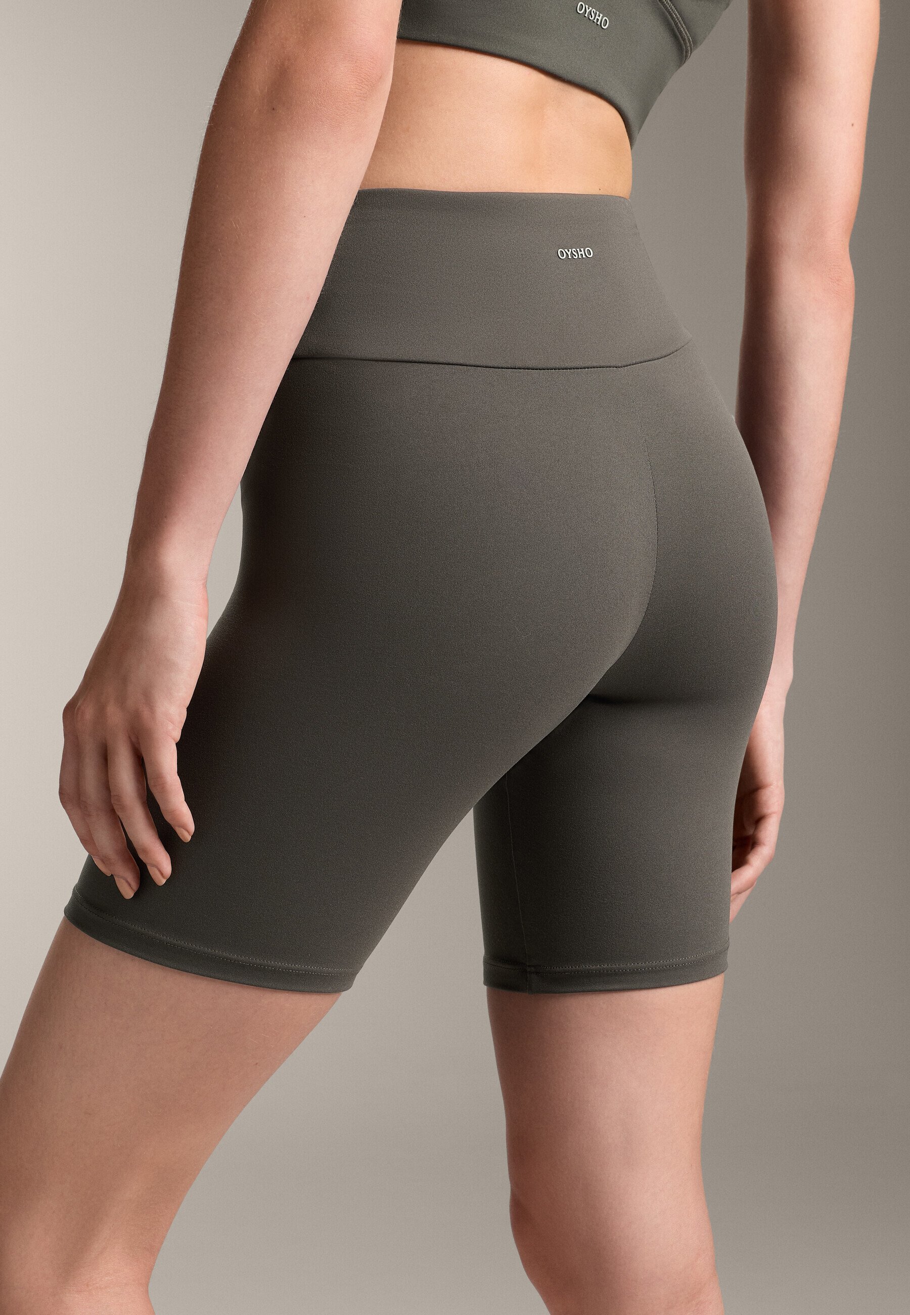 OYSHO COMFORTLUX HIGH RISE 20cm BIKER - Sportshorts - donkergrijs