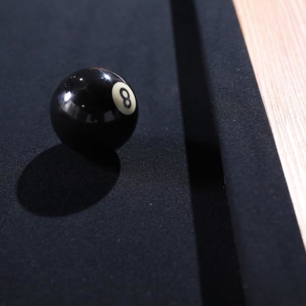 6ft Folding Pool Table - Mannoni - Black - Easy Storage - Accessories Included - Ideal for Children