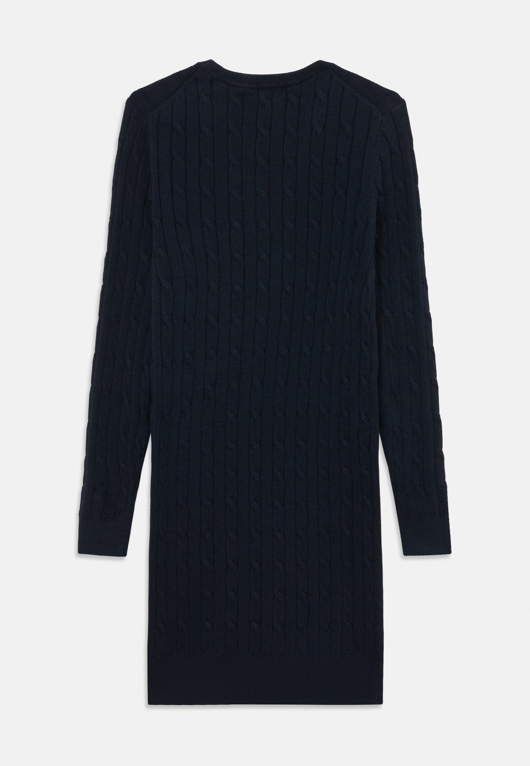 GANT CREW NECK DRESS - Svetrové šaty - black