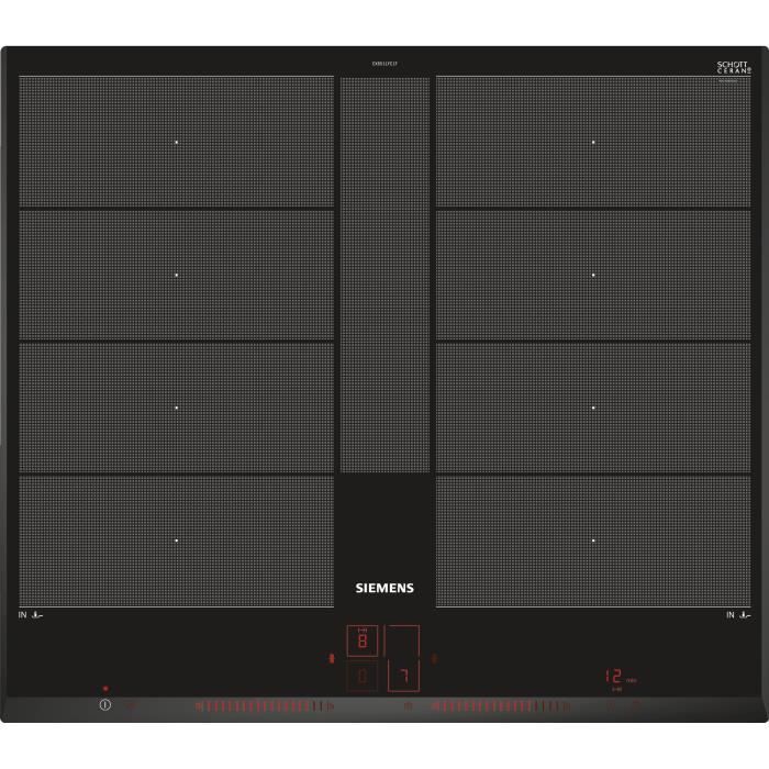 Inductiekookplaat - SIEMENS - IQ700 - 4 branders - 60 cm - Zwart - Dual LightSlider