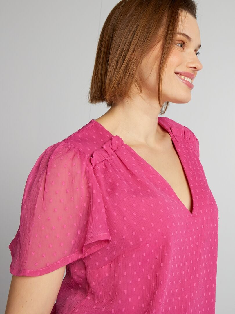 Plumetis blouse - ROZE