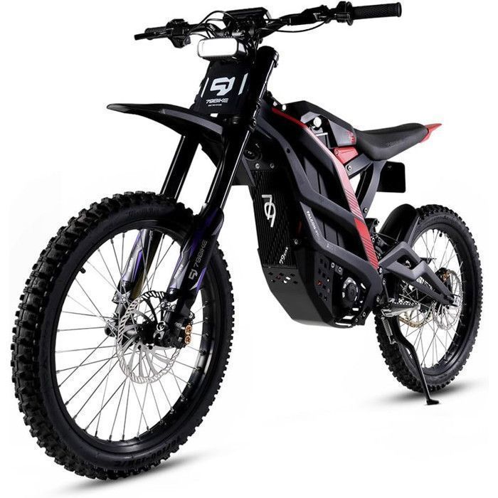Motocicleta eléctrica para adultos 79Bike FALCON PRO Motor de 8500W Neumáticos todoterreno Batería de iones de litio de 72V 35Ah Velocidad máxima 85 km/h Negra
