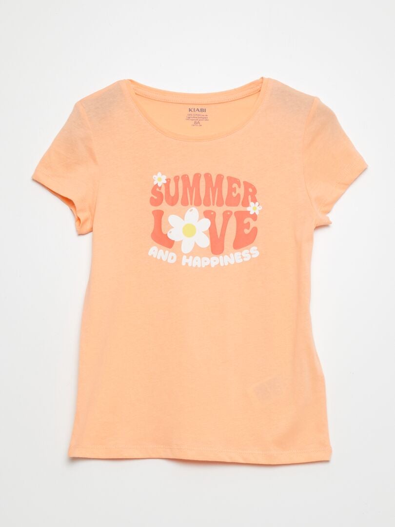 Set van 3 bedrukte T-shirts - ORANJE