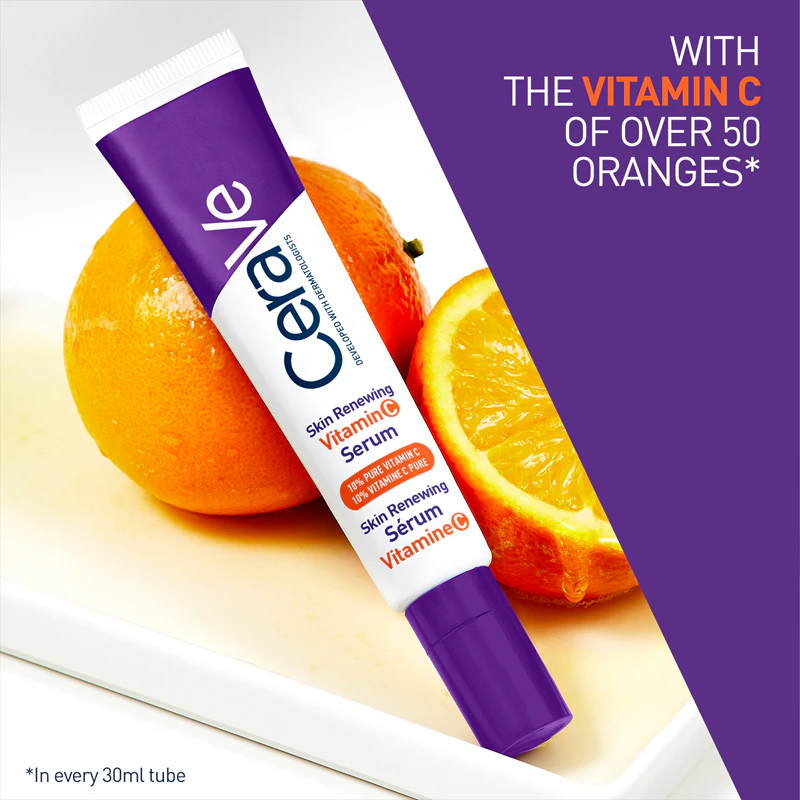 Sérum Renovador de Pele com Vitamina C da CeraVe é um sérum iluminador com vitamina C que renova a barreira protetora da pele.