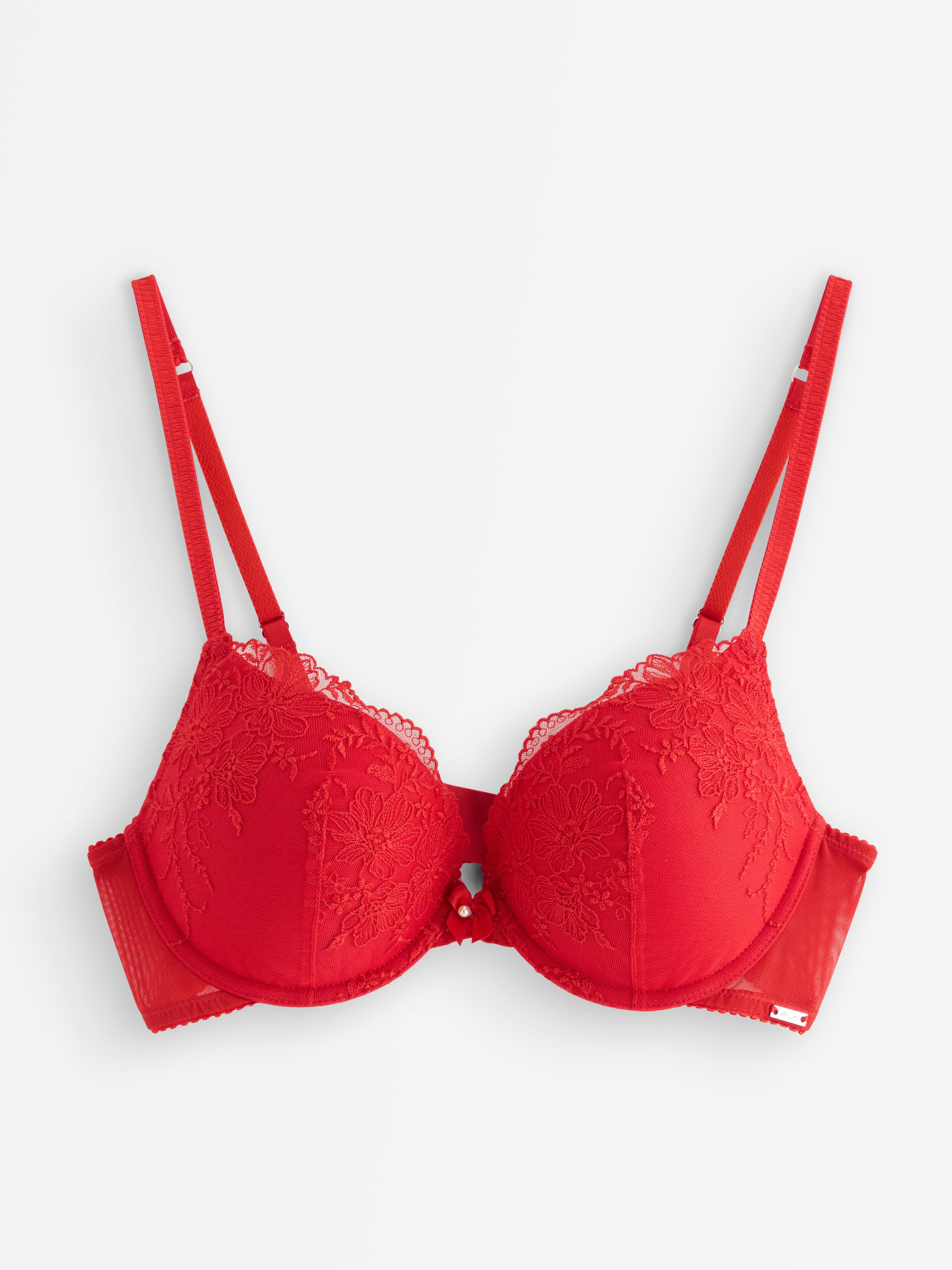 Malva push up-bh med spets Rojo
