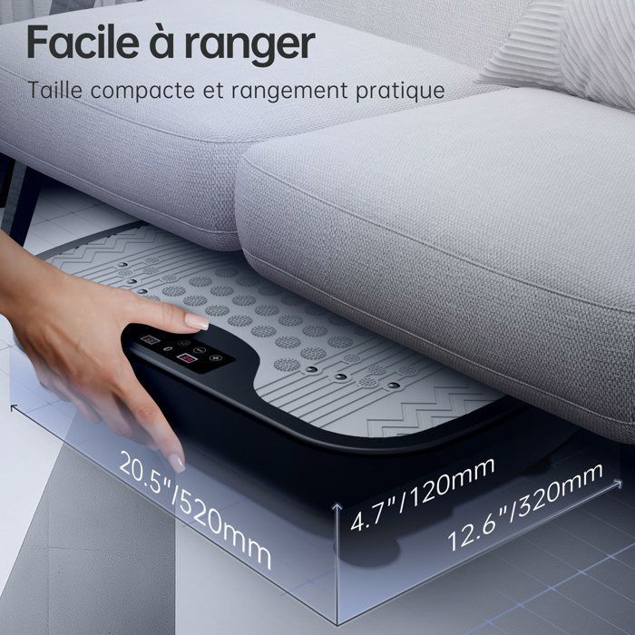 Plateforme vibrante - JOROTO - JV30 - Corps entier - 99 niveaux de vibration - Télécommande incluse