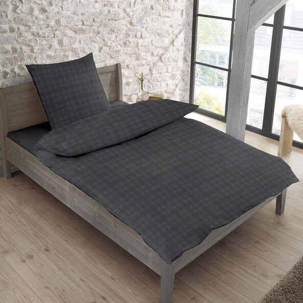Damask bed linen, 135 x 200 cm, anthracite