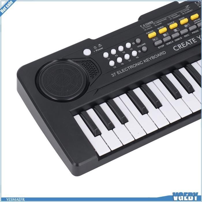 Teclado eletrônico Ashata de 37 teclas, brinquedo infantil com teclado de piano e quebra-cabeça.