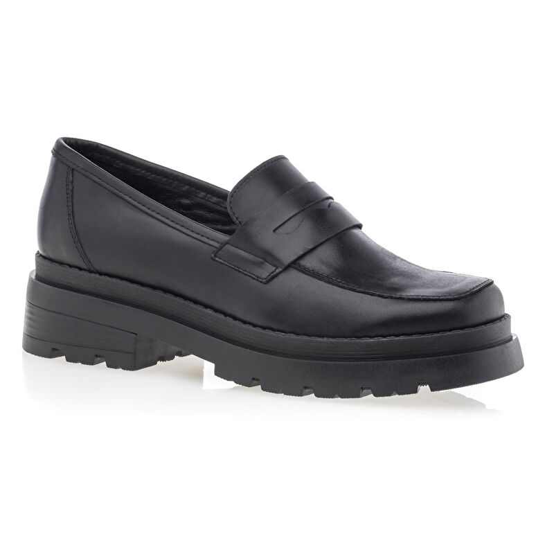Sorte loafers/bådsko til kvinder