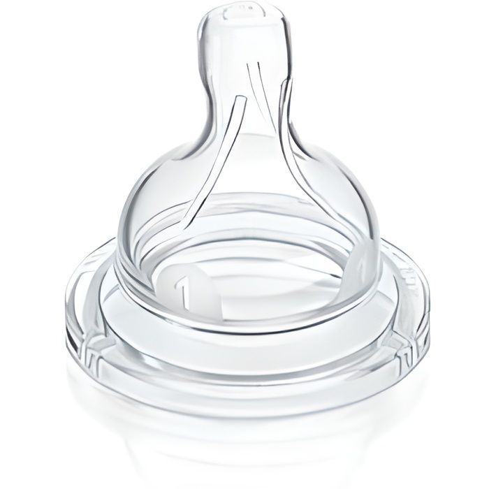 Tetina anticólicos de silicona PHILIPS AVENT SCF631/27 para recién nacidos - 1 orificio - Caja de 2