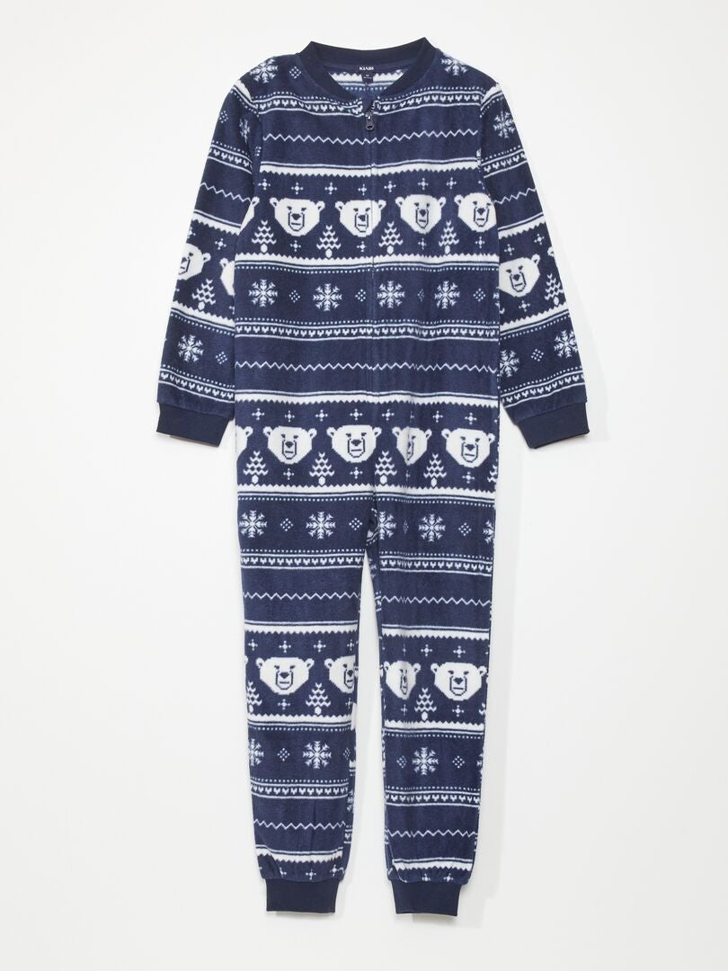 Pijama enterizo de felpa - AZUL