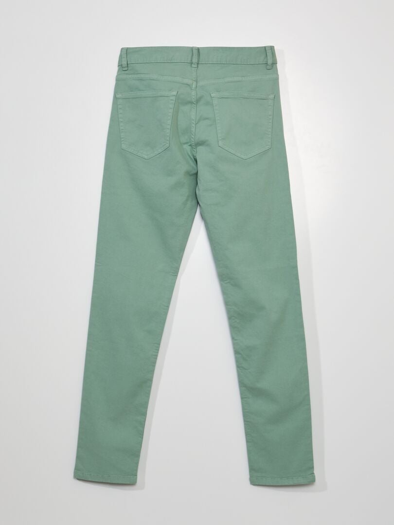 Calça jeans slim de 5 bolsos - L32 - VERDE