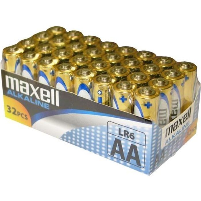 MAXELL - Pilhas AA LR6, Pacote com 32 - 790261 - CONFIABILIDADE DE LONGA DURAÇÃO