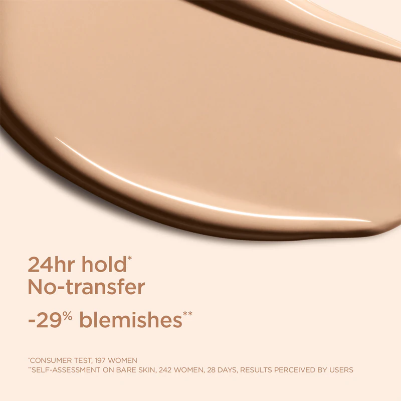 Clarins Skin Illusion Hydrating Foundation, een foundation met hoge dekking.